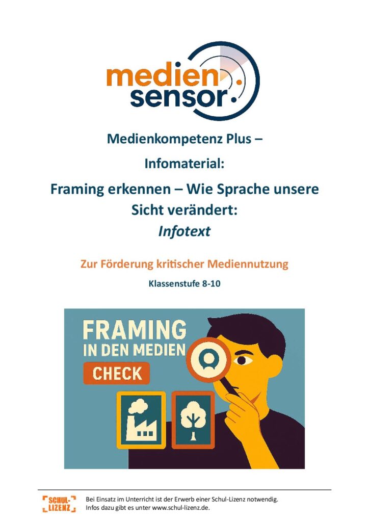 thumbnail of Medienkompetenz Plus Infotext Framing Mittelstufe