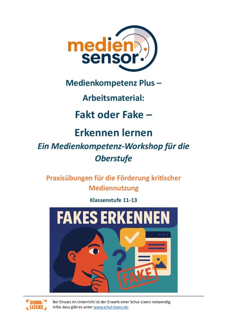 thumbnail of Medienkompetenz Plus Unterrichtsmaterial Fakt vs. Fake Oberstufe