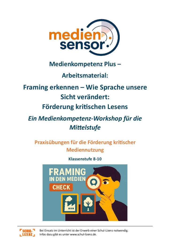 thumbnail of Medienkompetenz Plus Unterrichtsmaterial Framing Mittelstufe