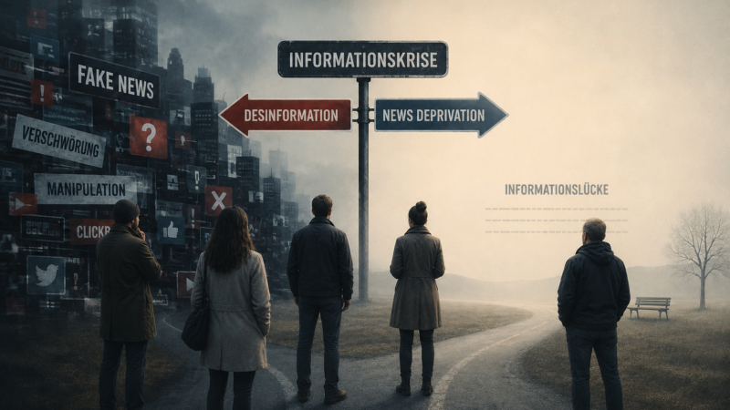 Zwischen Desinformation und Nachrichtenmangel: Informationskrise der digitalen Öffentlichkeit